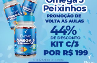 Kit Ômega 3 Peixinhos Infantil 90 dias 360 cápsulas + E-book em oferta da loja Eleve