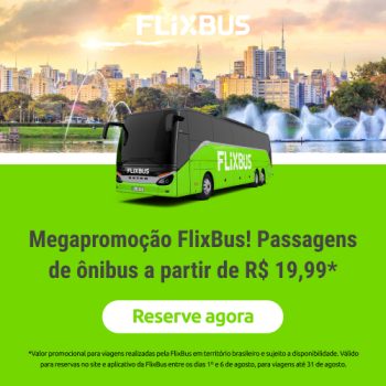 Megapromoção Passagens Rodoviárias em oferta da loja FlixBus