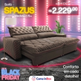 Mês da Black Friday: Sofá Spazus 2,15 metros em oferta da loja Cama Inbox