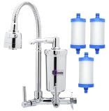 Torneira Dazie Metais com filtro para cozinha flexível em abs cromado + duas velas extras em oferta da loja Mercado Livre