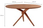 Mesa de Jantar Redonda com Tampo Laminado Miami Madeira Maciça Imbuia em oferta da loja Mobly