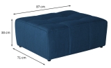 Puff Modular Soho azul-marinho em oferta da loja Mobly