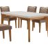 Mesa de Jantar Redonda com Tampo Laminado Miami Madeira Maciça Imbuia em oferta da loja Mobly