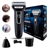 Barbeador e Cortador de Cabelo 3 em 1 Kemei Km-6558 em oferta da loja Mercado Livre