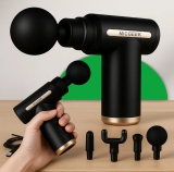 Massageador Pistola Elétrica Profissional Muscular Micgeek com seis velocidades e quatro cabeças de massagem em oferta da loja Mercado Livre