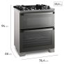 Fogão 5 bocas Electrolux Air Fryer Dois Fornos, Grill e Timer FE5AD cinza 220V em oferta da loja Fast Shop