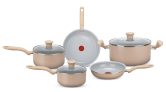 Jogo de Panelas Rochedo Ceramic Light Sand em oferta da loja Arno