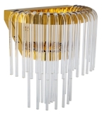 Arandela Cascata Led Aço Inox Dourado 25W 3000K em oferta da loja Yamamura