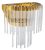 Arandela Cascata Led Aço Inox Dourado 25W 3000K em oferta da loja Yamamura