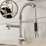 Torneira Cozinha Gourmet Inox Escovado Monocomando com Spray Extensor em oferta da loja Shopee