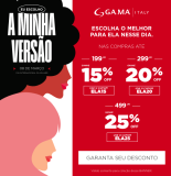 Dia da Mulher: ganhe 25% de desconto nas compras acima de R$ 499,90 na GA.MA Italy