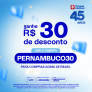 Ganhe R$ 30,00 de desconto em compras acima de R$ 160,00 (Estado de Pernambuco) na Pague Menos
