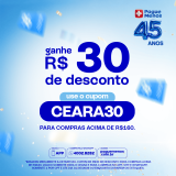 Ganhe R$ 30,00 de desconto em compras acima de R$ 160,00 (Estado do Ceará) na Pague Menos