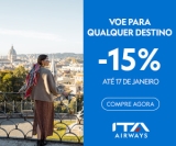 Voe para qualquer destino com 15% de desconto na ITA Airways