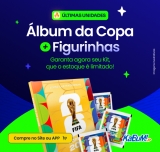 Kit Álbum da Copa + Figurinhas no KaBuM!