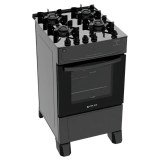 Fogão 4 Bocas Atlas Mônaco Top Glass Mesa de Vidro e Acendimento Automático bivolt preto em oferta da loja Mercado Livre