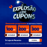 Explosão de Cupons: R$ 300,00 de desconto nas compras acima de R$ 6.000,00 na Loja do Mecânico