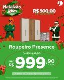 Natalzão Lebes: Roupeiro Presence em oferta da Loja Lebes