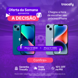 Oferta da Semana: iPhone 13 128GB (Sou como Novo) X iPhone 14 128GB (Tenho marcas de uso) em até 10X sem juros na Trocafy
