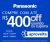 Compre com até R$ 400,00 de desconto na Panasonic
