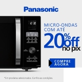 Micro-ondas com até 20% de desconto no PIX na Panasonic