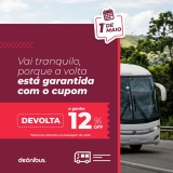 Passagem de volta com 12% de desconto na Deônibus