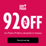 Plano Prático com 92% de desconto por seis meses no Sem Parar
