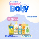 Semana Feirão Baby: até 40% de desconto em óleos infantis na Farmácia Indiana