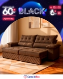 Sofá Retrátil e Reclinável 2,40 m Molas e Espuma D33 Thunder em oferta da loja Cama inBox