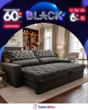 Sofá Retrátil e Reclinável 3,15 m Molas Ensacadas Spazus em oferta da loja Cama inBox