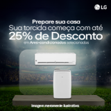 Sua torcida começa com até 25% de desconto em Ares-Condicionados Selecionados na LG