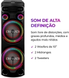 Torre de Som AIWA T2W-02 2300W 2 Woofers10″ Bluetooth RGB USB FM DJ em oferta da loja Amazon