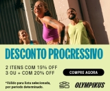 Três ou mais produtos com 20% de desconto na Olympikus