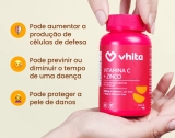 Três unidades de Vitamina C com Zinco 60 cápsulas em oferta da loja Vhita