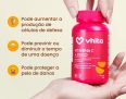 Três unidades de Vitamina C com Zinco 60 cápsulas em oferta da loja Vhita