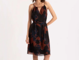 Vestido Nature Prints Canaleta Marrom P em oferta da loja Bobstore